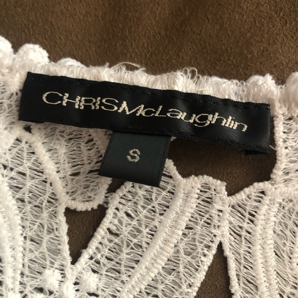 Chris McLaughlin small Crochet Blazer Top spring flora Top Feminine White - Picture 7 of 8